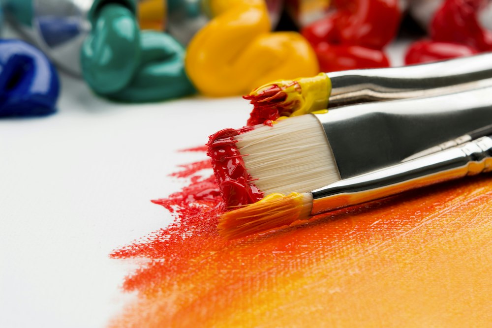 Colorful art materials