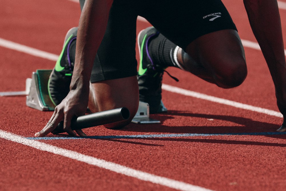 Young athletes running outdoors
